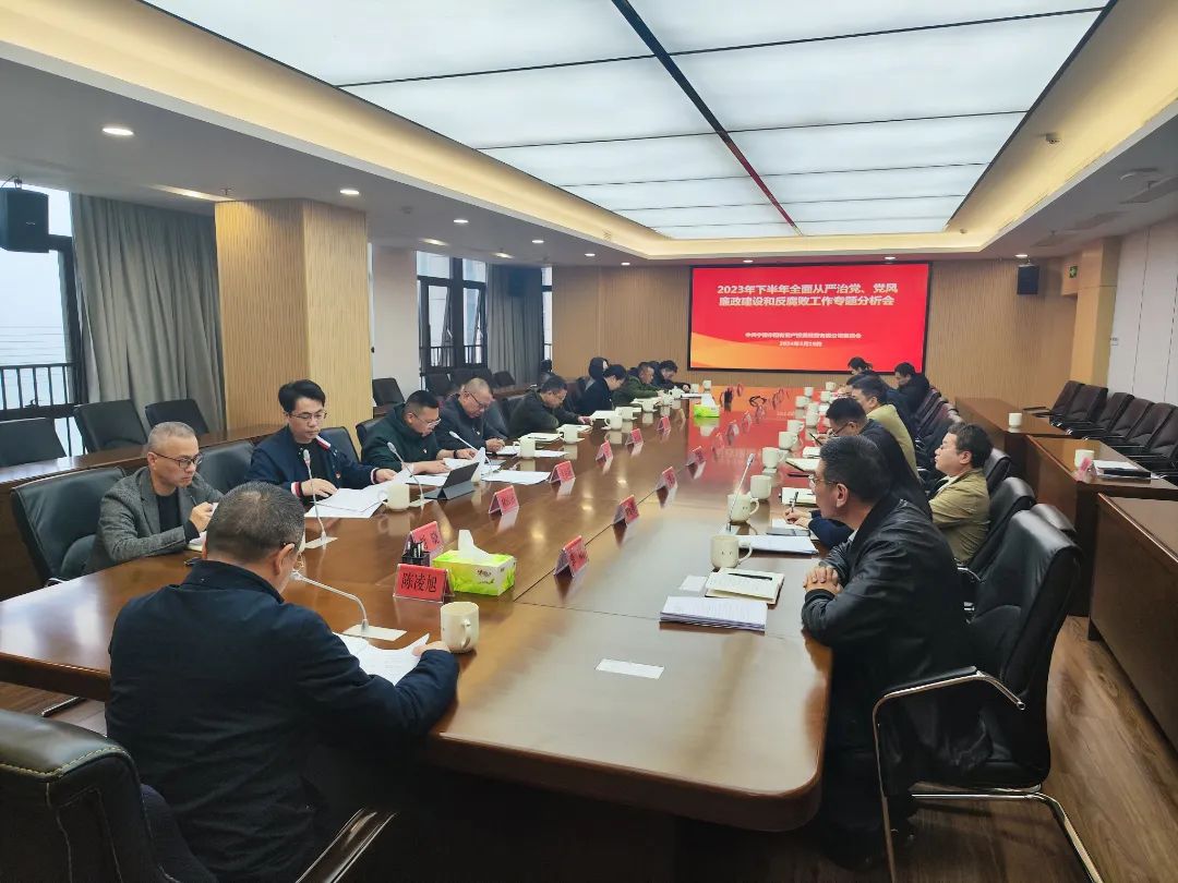 寧德市國投公司召開2023年下半年全面從嚴治黨、黨風廉政建設和反腐敗工作專題分析會